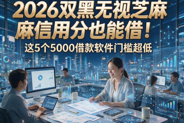 2026双黑无视芝麻信用分也能借！这5个5000借款软件门槛超低