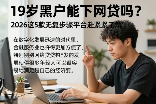 19岁黑户能下网贷吗?2026这5款无复杂步骤平台赶紧了解