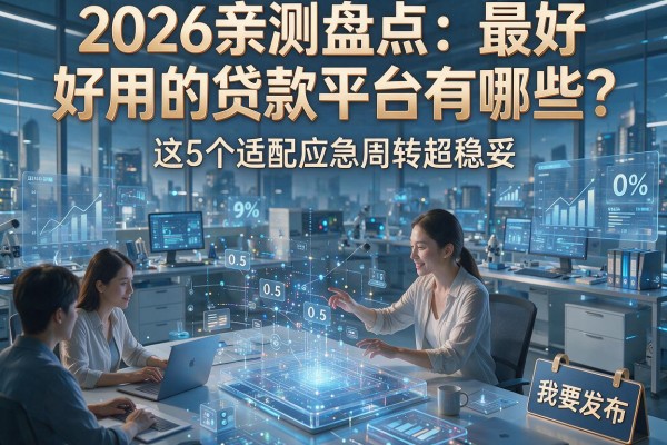 2026亲测盘点:最好用的贷款平台有哪些?这5个适配应急周转超稳妥!