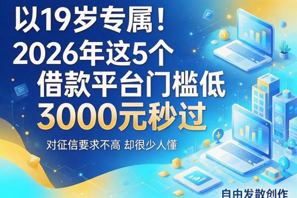19岁专属！2026年这5个借款平台门槛低、3000元秒过，对征信要求不高却很少人懂