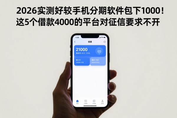 2026实测比较好的手机分期软件包下1000！这5个借款4000的平台对征信要求不高