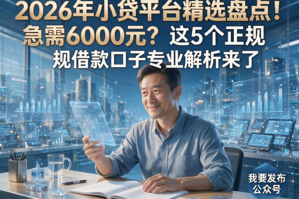 2026年小贷平台精选盘点！急需6000元？这5个正规借款口子专业解析来了