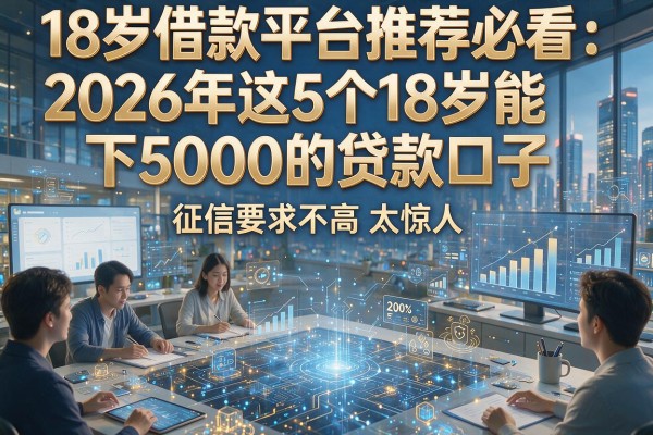 18岁借款平台推荐必看：2026年这5个18岁能下5000的贷款口子，征信要求不高太惊人