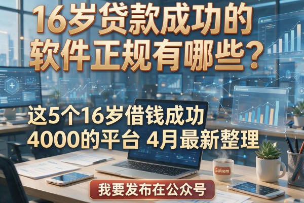 16岁贷款成功的软件正规有哪些？这5个16岁借钱成功4000的平台4月最新整理