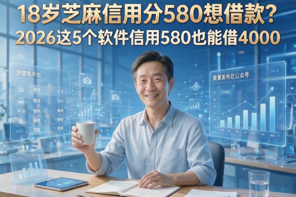 18岁芝麻信用分580想借款?2026这5个软件信用580也能借4000