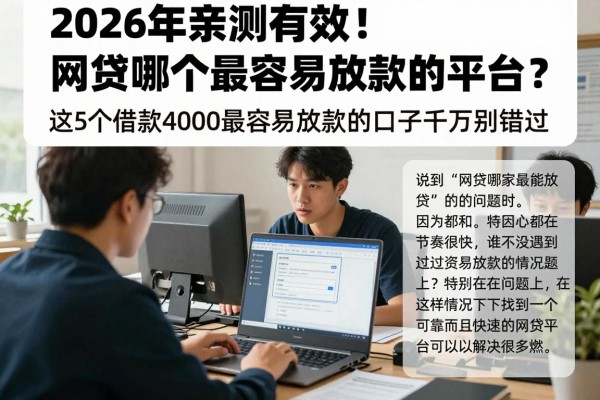 2026年亲测有效!网贷哪个最容易放款的平台?这5个借款4000最容易放款的口子千万别错过