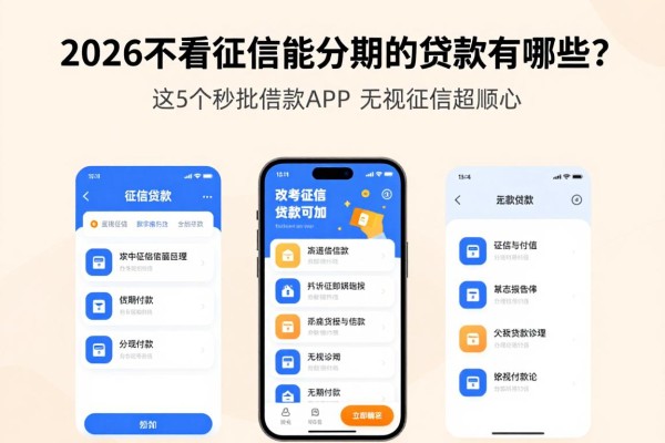 2026不看征信能分期的贷款有哪些?这5个秒批借款APP无视征信超顺心