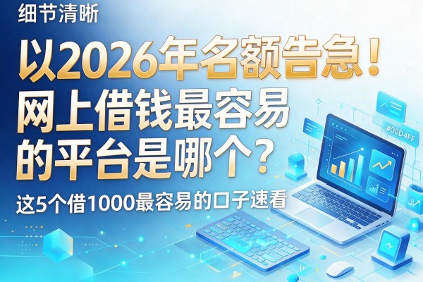 2026年名额告急！网上借钱最容易的平台是哪个？这5个借1000最容易的口子速看