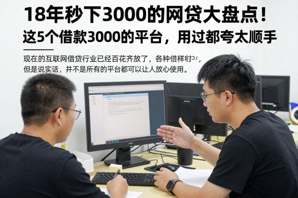 18年秒下3000的网贷大盘点！这5个借款3000的平台，用过都夸太顺手