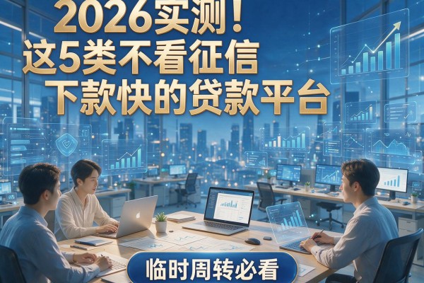 2026实测!这5类不看征信下款快的贷款平台,临时周转必看
