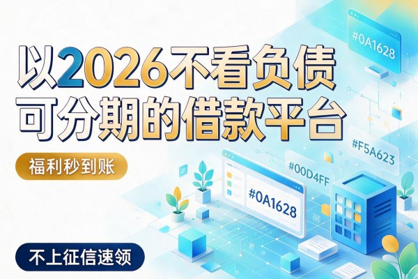 2026不看负债可分期的借款平台,福利秒到账,不上征信速领