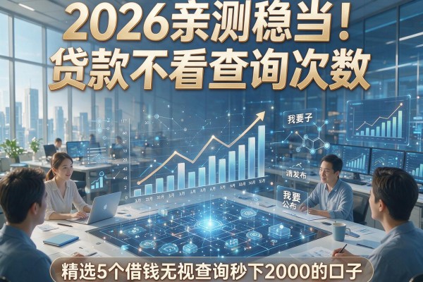 2026亲测稳当!贷款不看查询次数,精选5个借钱无视查询秒下2000的口子