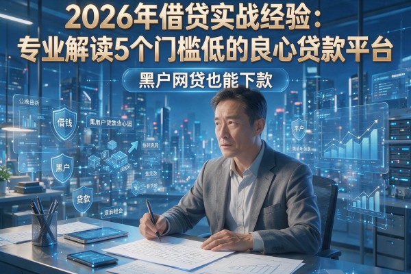 2026年借贷实战经验：专业解读5个门槛低的良心贷款平台，黑户网贷也能下款！