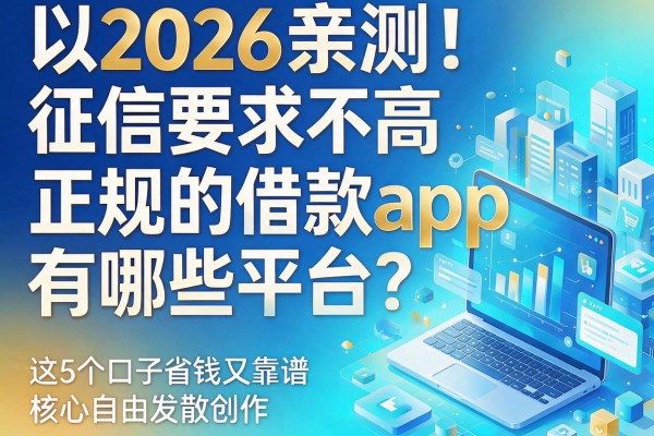 2026亲测！征信要求不高、正规的借款app有哪些平台？这5个口子省钱又靠谱