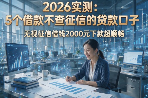 2026实测:5个借款不查征信的贷款口子,无视征信借钱2000元下款超顺畅!