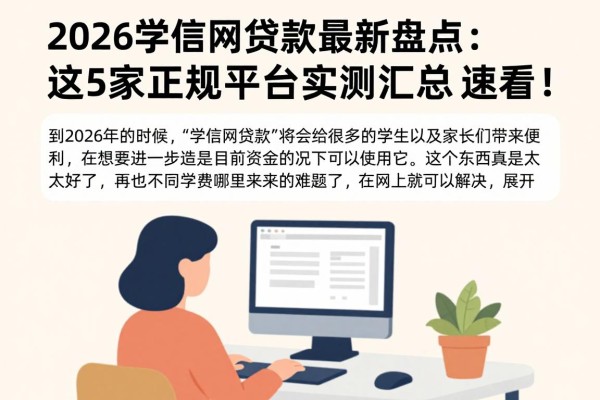 2026学信网贷款最新盘点:这5家正规平台实测汇总,速看!