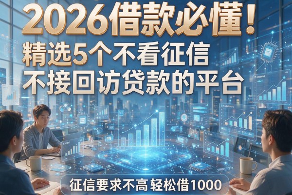 2026借款必懂！精选5个不看征信不接回访贷款的平台，征信要求不高轻松借1000
