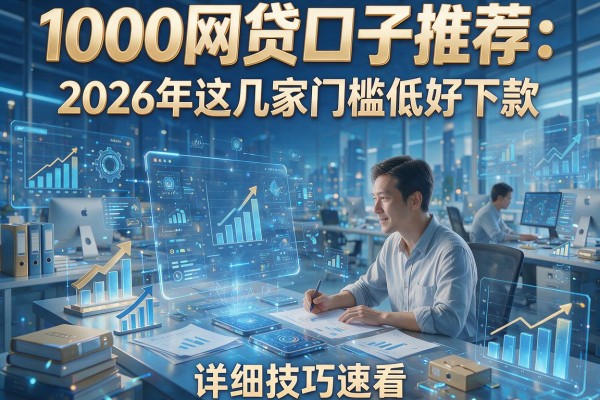1000网贷口子推荐:2026年这几家门槛低好下款,详细技巧速看