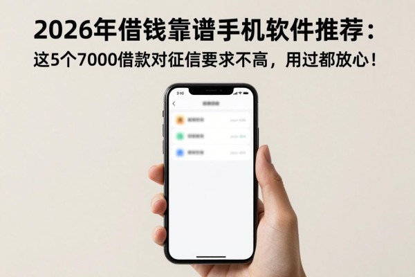 2026年借钱靠谱手机软件推荐：这5个7000借款对征信要求不高，用过都放心！