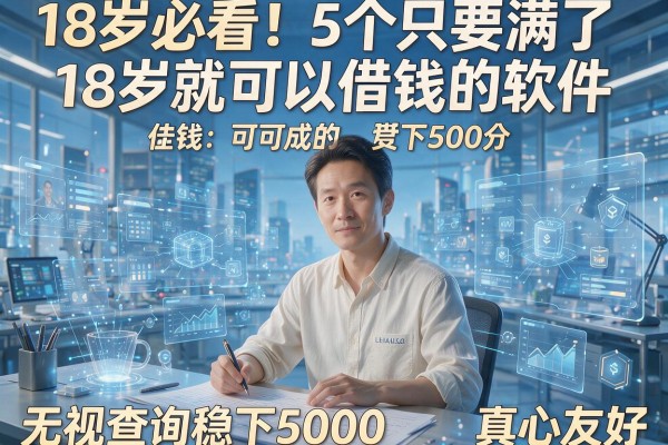 18岁必看!5个只要满了18岁就可以借钱的软件,无视查询稳下5000,真心友好