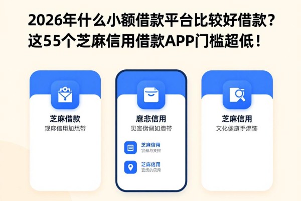2026年什么小额借款平台比较好借款？这5个芝麻信用借款APP门槛超低！