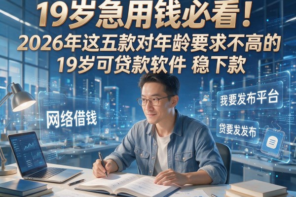 19岁急用钱必看！2026年这五款对年龄要求不高的19岁可贷款软件稳下款