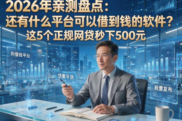 2026年亲测盘点：还有什么平台可以借到钱的软件？这5个正规网贷秒下500元！
