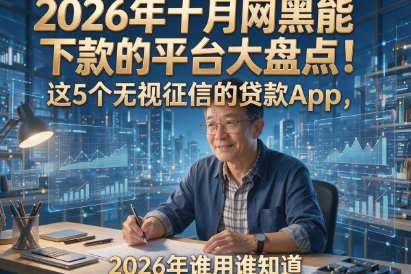 2026年十月网黑能下款的平台大盘点!这5个无视征信的贷款App,2026年谁用谁知道!