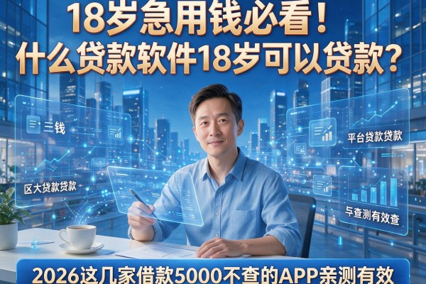 18岁急用钱必看！什么贷款软件18岁可以贷款？2026这几家借款5000不查的APP亲测有效