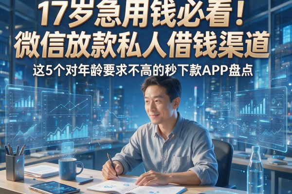 17岁急用钱必看！微信放款私人借钱渠道，这5个对年龄要求不高的秒下款APP盘点