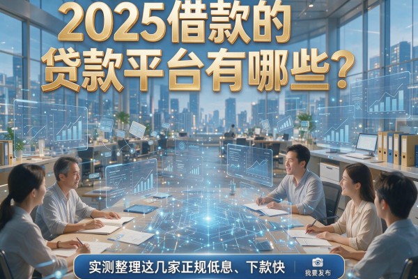 2025借款的贷款平台有哪些？实测整理这几家正规低息、下款快！