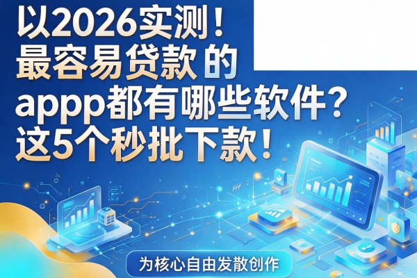 2026实测！目前五款最容易贷款的app都有哪些软件？这5个秒批下款！