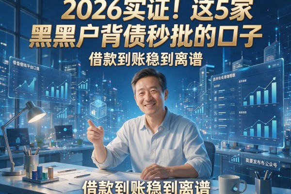 2026实证！这5家黑户背债秒批的口子，借款到账稳到离谱