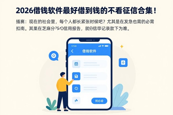 2026借钱软件最好借到钱的不看征信合集!这5个芝麻分740也能秒下款