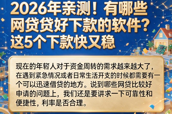 2026年亲测！有哪些网贷好下款的软件？这5个下款快又稳