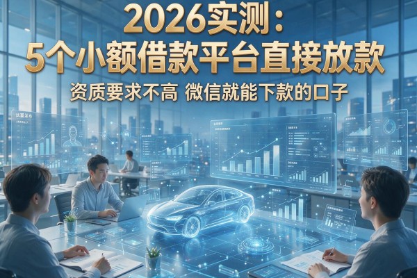 2026实测:5个小额借款平台直接放款,资质要求不高微信就能下款的口子