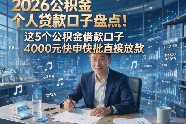 2026公积金个人贷款口子盘点！这5个公积金借款口子4000元快申快批直接放款