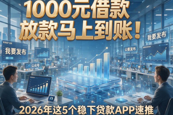 1000元借款放款马上到账！2026年这5个稳下贷款APP速推