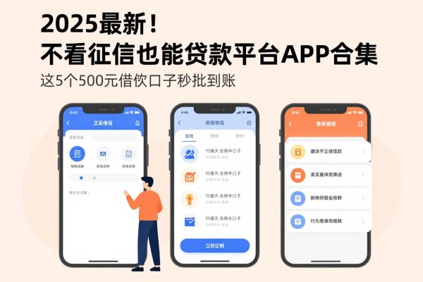 2025最新！不看征信也能借的贷款平台APP合集，这5个500元借款口子秒批到账
