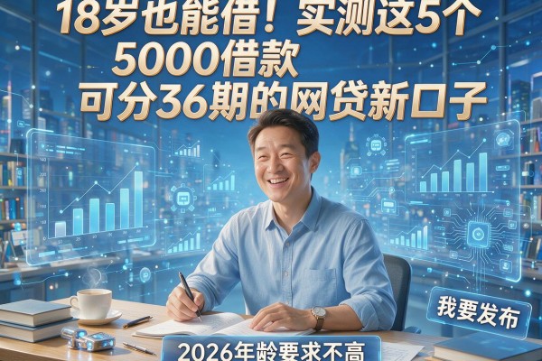 18岁也能借！实测这5个5000借款可分36期的网贷新口子，2026年龄要求不高