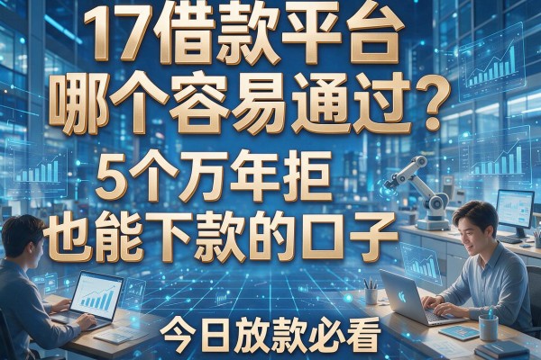 17借款平台哪个容易通过？5个万年拒也能下款的口子，今日放款必看！