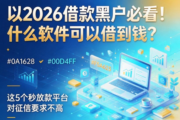 2026借款黑户必看！什么软件可以借到钱？这5个秒放款平台对征信要求不高