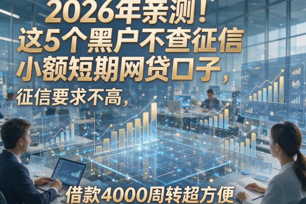 2026年亲测!这5个黑户不查征信小额短期网贷口子,征信要求不高,借款4000周转超方便