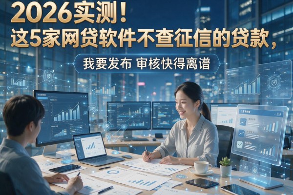 2026实测！这5家网贷软件不查征信的贷款，审核快得离谱