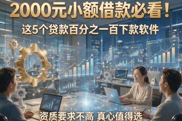 2000元小额借款必看!这5个贷款百分之一百下款软件,资质要求不高真心值得选