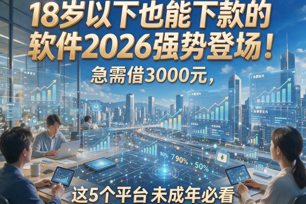 18岁以下也能下款的软件2026强势登场！急需借3000元，这5个平台未成年必看