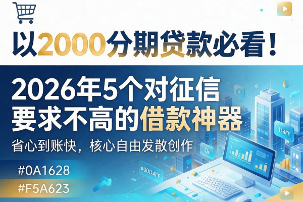 2000分期贷款必看！2026年5个对征信要求不高的借款神器，省心到账快