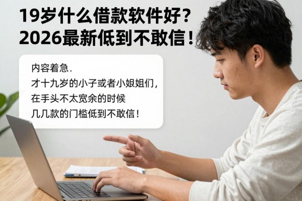 19岁什么借款软件好？2026最新实测盘点，这几款门槛低到不敢信！