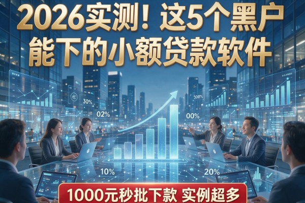 2026实测!这5个黑户能下的小额贷款软件,1000元秒批下款实例超多