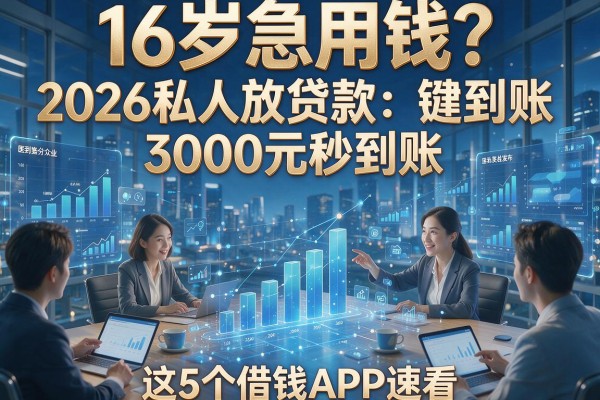 16岁急用钱?2026私人放贷款3000元秒到账,这5个借钱APP速看!